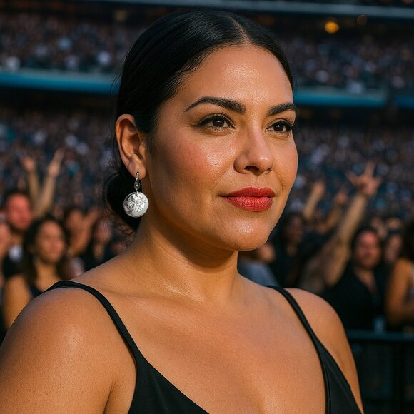 Vintage Silver Tone Geometric Dangle Earrings Boho Chic Modern Spherical - Picture 2 of 9